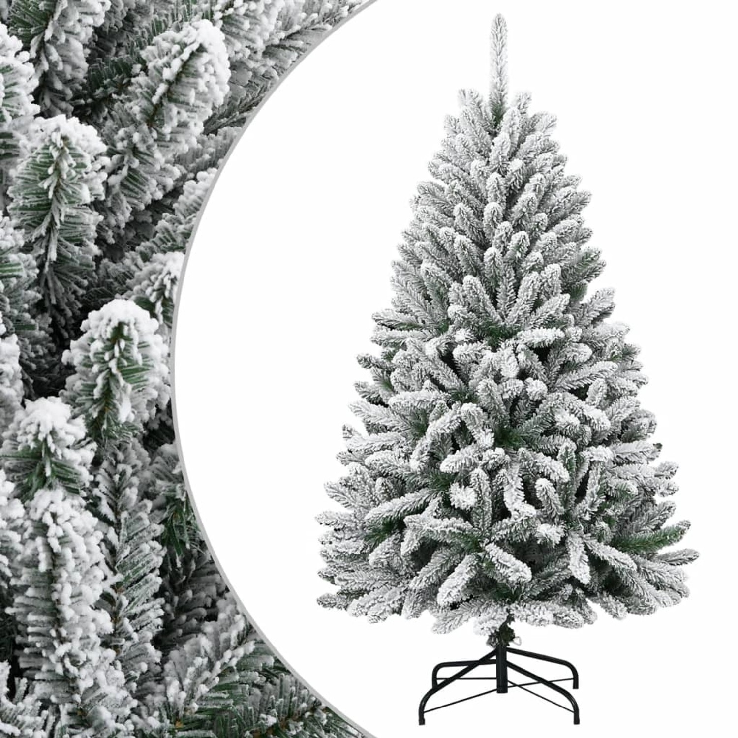 furnicato Künstlicher Weihnachtsbaum Klappbar Beschneit 120 cm