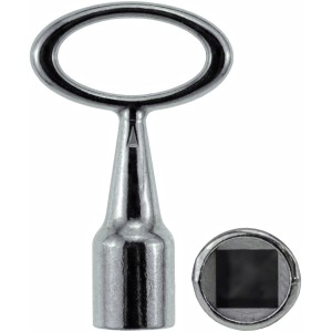 Verzinkter Vierkantschlüssel (7 mm) für Türschlösser und Türtechnik.