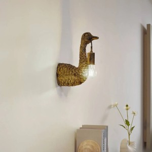 Lindby Wandleuchte Wandlampe Innen Nirvathia 10020781 Design Modern in Gold Messing aus Metall 1-flammig E27 Wohnzimmerleuchte