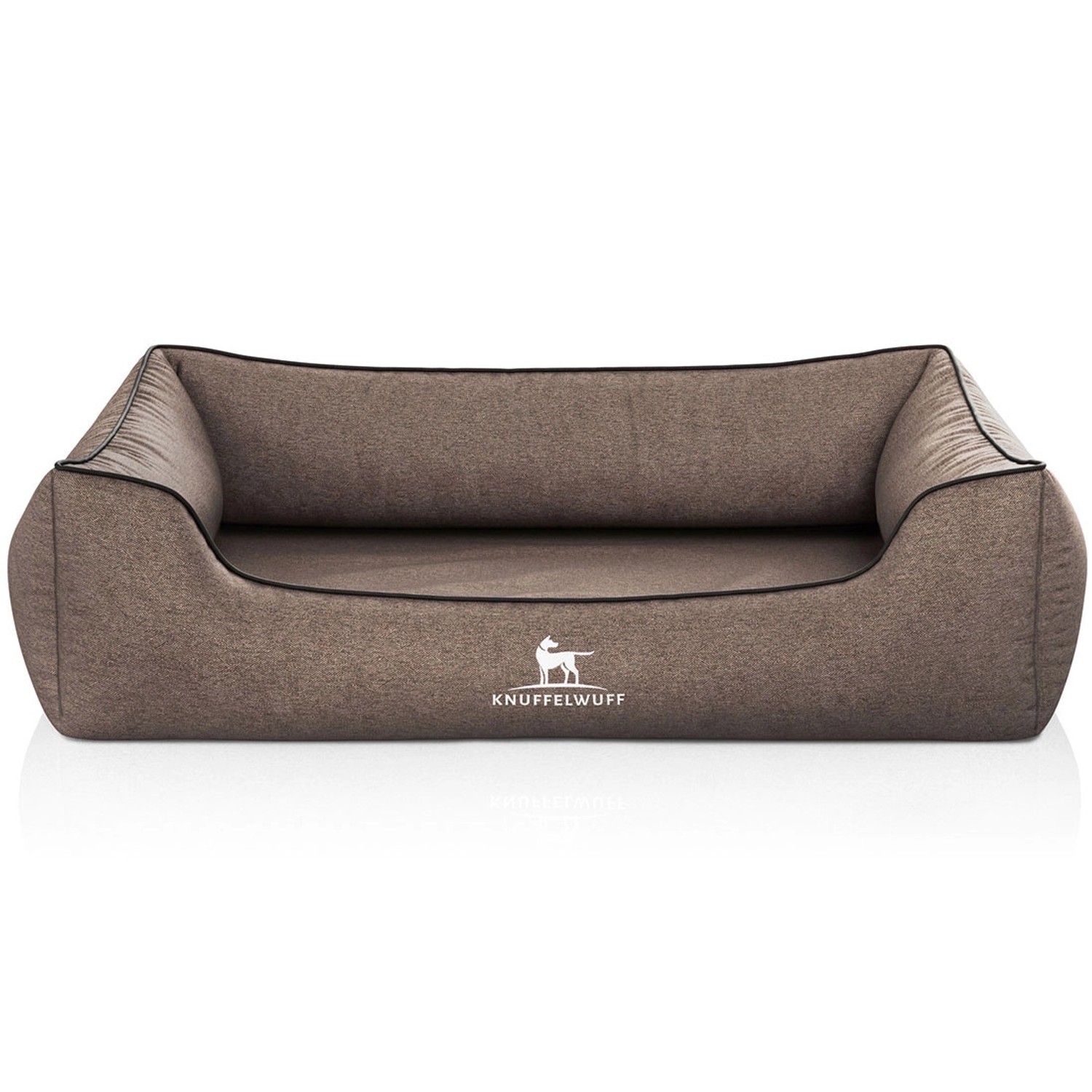 Knuffelwuff Hundebett Amelie Orthopädisch Velours XXL 120 x 85cm Braun günstig online kaufen