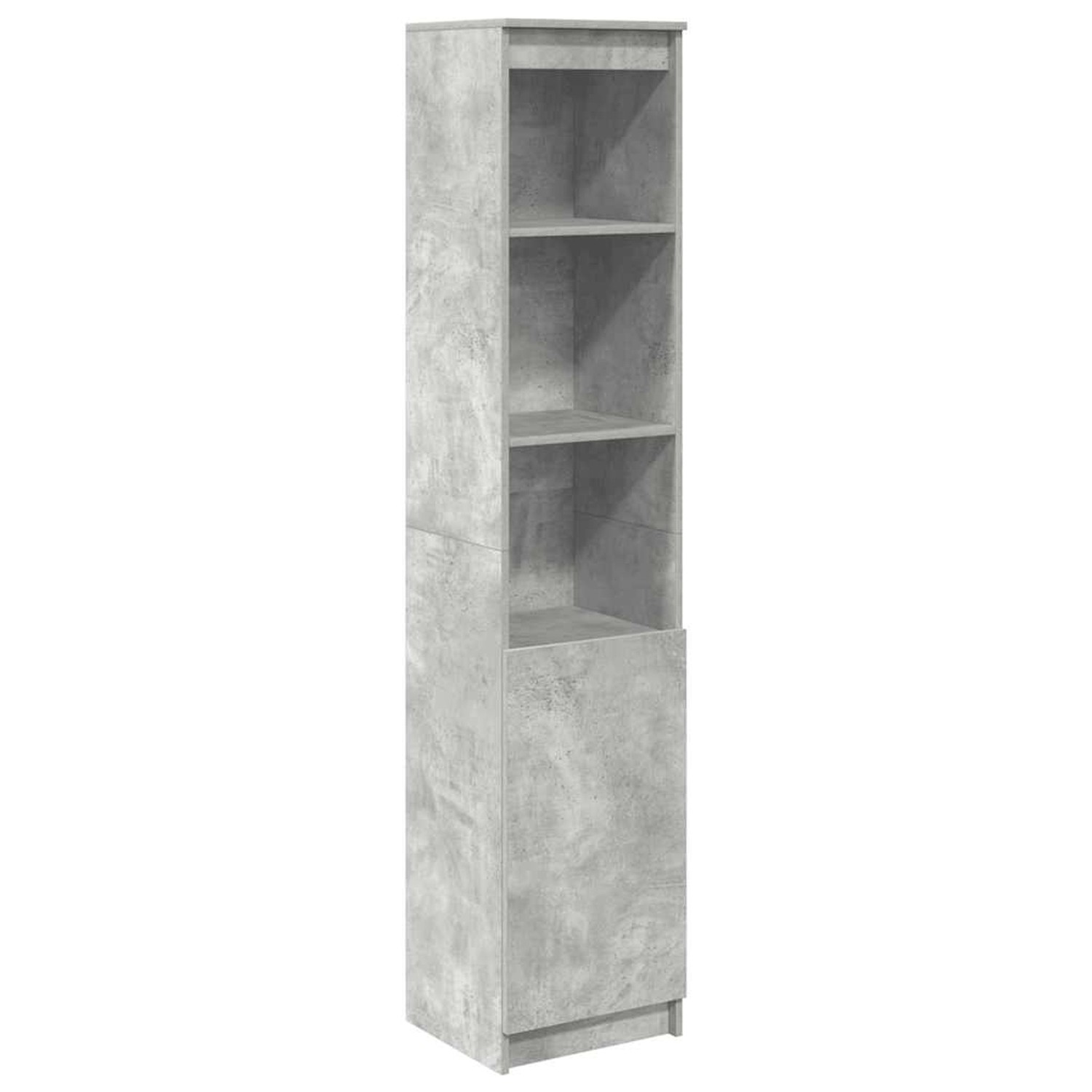 vidaXL Highboard Betongrau 37,5x35x180 cm Holzwerkstoff 861673 günstig online kaufen