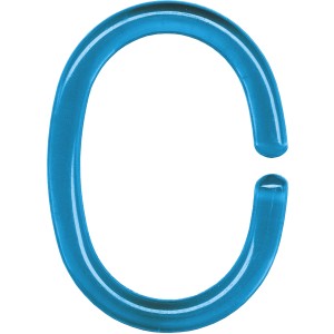 Türkiser Duschvorhang-Ring von Kleine Wolke, geeignet für Duschstangen.