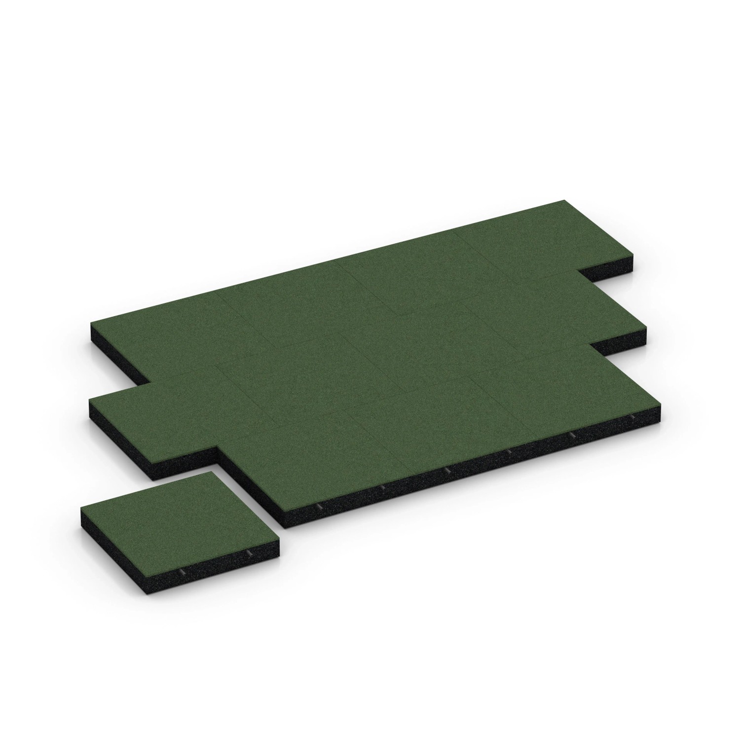 WARCO Fallschutzplatte-230 cm Grasgrün 50 x 50 x 8 cm