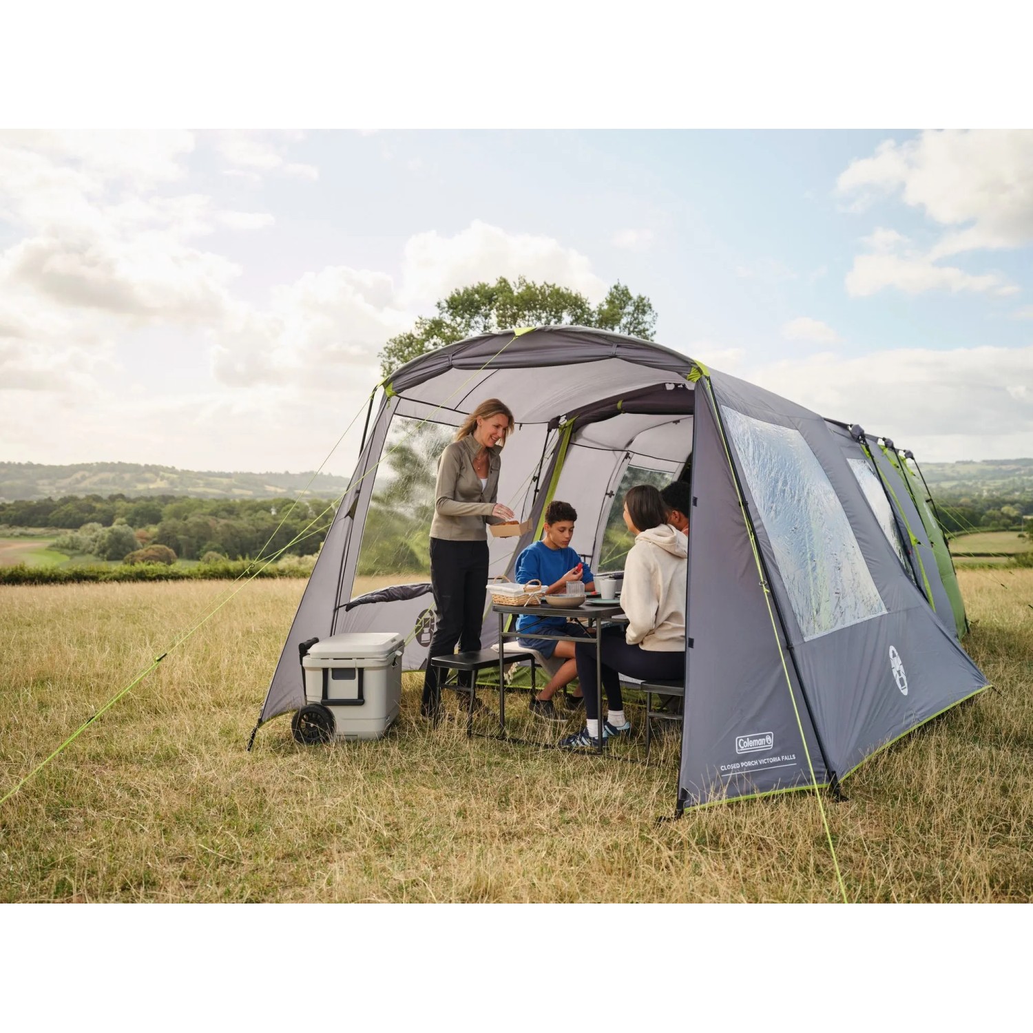 Coleman Zelt FastPitch Victoria Falls BlackOut Outdoor 4 Personen Grün-Grau_6