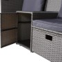 Detailaufnahme der anthrazitfarbenen Garden Pleasure Relax-Lounge Saint-Tropez mit offenem Stauraum.