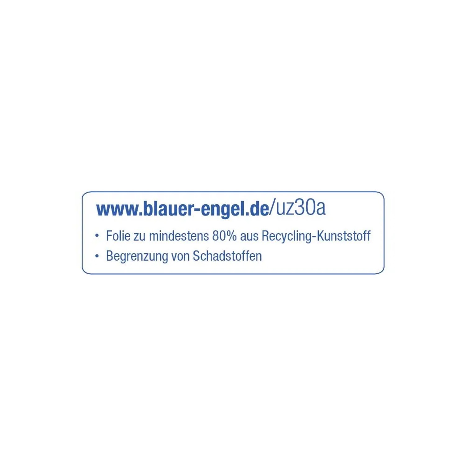 Blauer Engel Siegel für Compo Bio Pflanzerde: Folie aus 80% Recycling-Kunststoff, schadstoffarm.