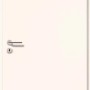 Weiße CPL Zimmertür (73,5x211cm) mit Linksanschlag, ohne Drückergarnitur.