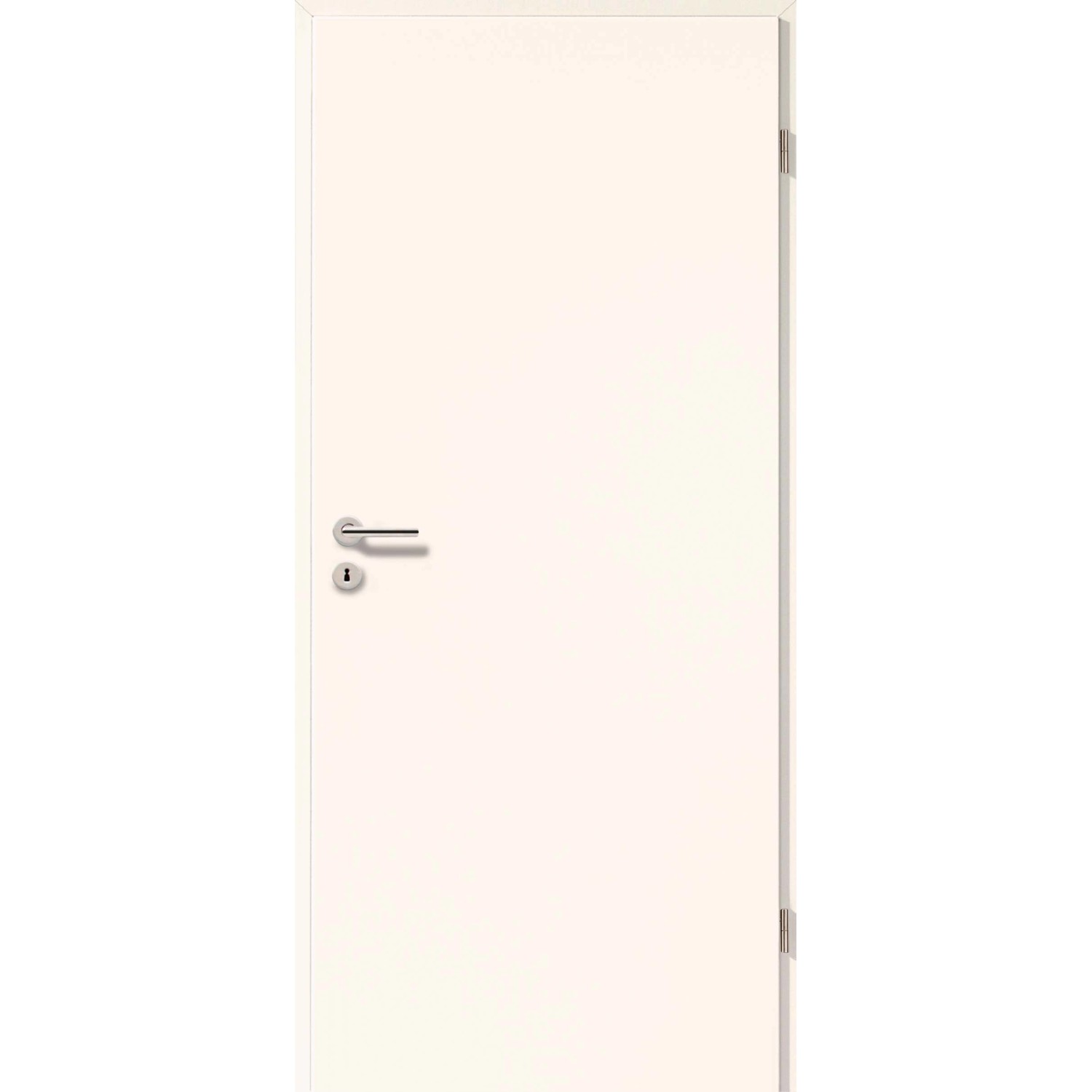 Zimmertür CPL Weiß Seidenmatt (GL223) 73,5 cm x 211 cm Anschlag L