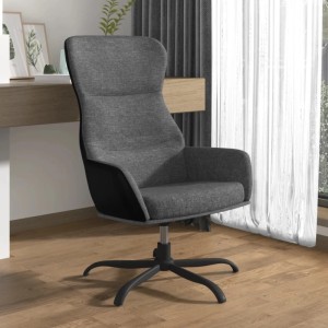 Hellgrauer Relaxsessel vidaXL aus Stoff, drehbar und mit Armlehnen für hohen Komfort.