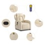 vidaXL Massage-Relaxsessel Cremefarbener Stoff 3206004_6