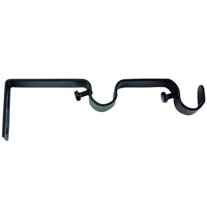 Gardinia Doppelträger Memphis, schwarz, 2er-Pack, für Stilgarnituren.