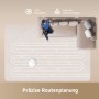 Dreame Saugroboter D20 Plus bei der Reinigung, gesteuert per App. Präzise Routenplanung.