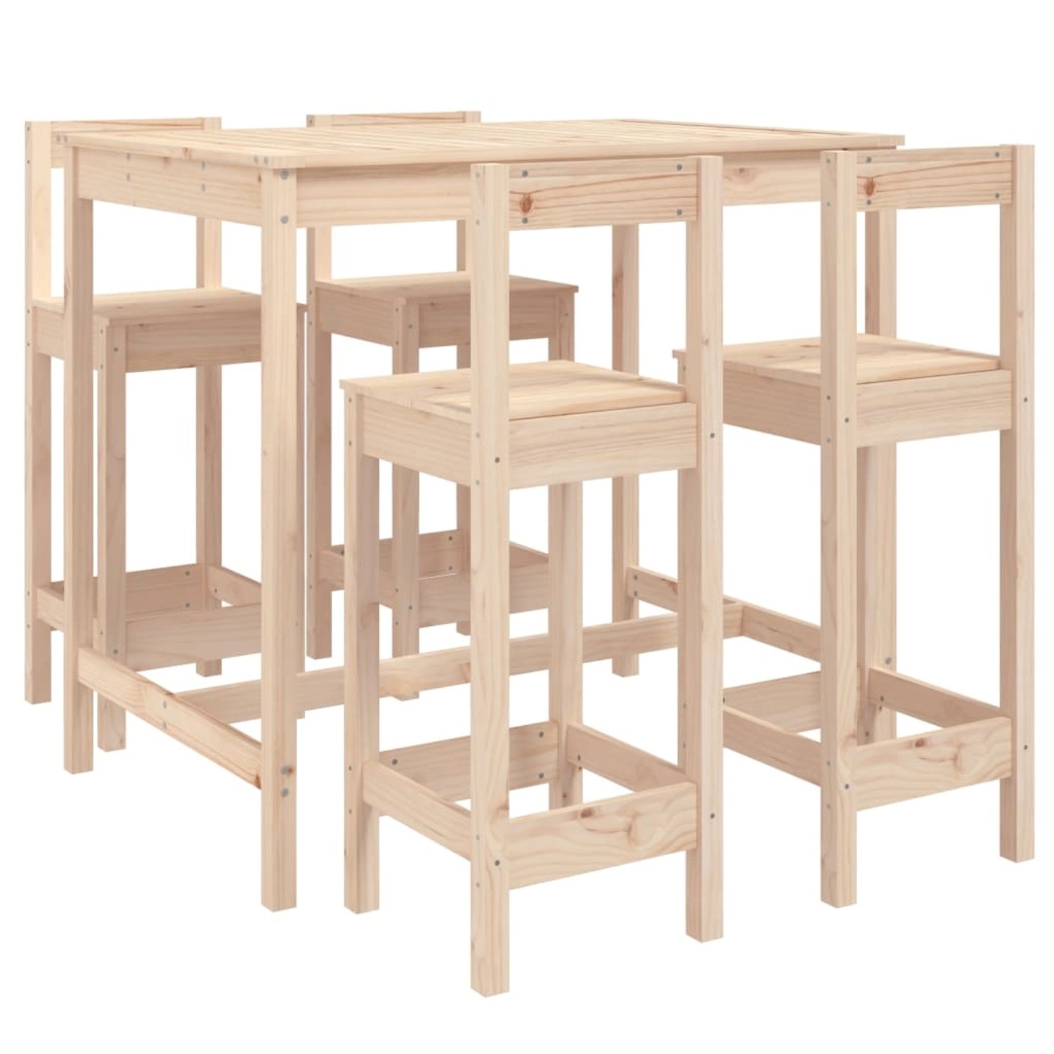 vidaXL 5-tlg Gartenbar-Set Massivholz Kiefer Modell 2
