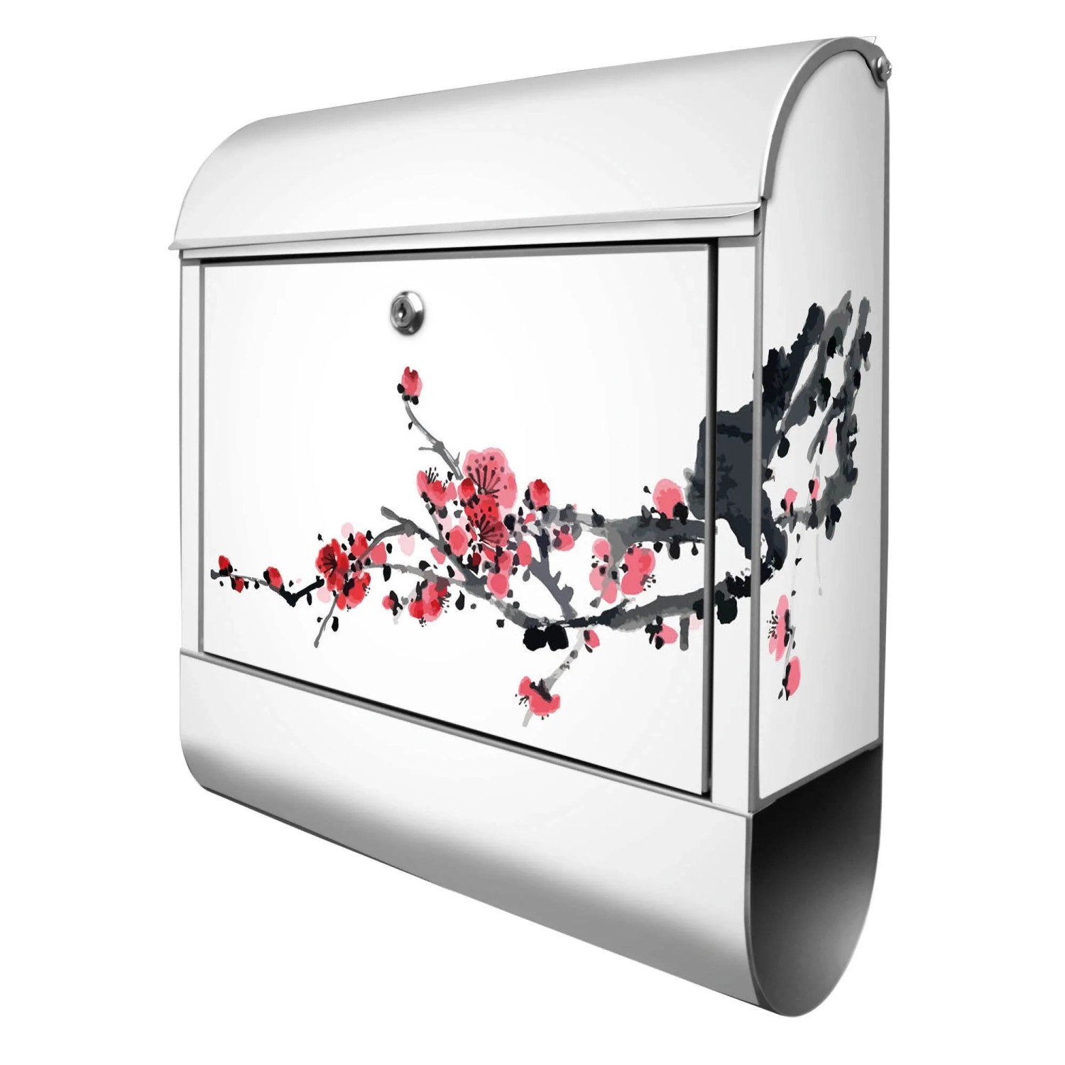 Banjado Design Briefkasten Silber Pulverbeschichtet 39x47x14cm 2 Schlüssel günstig online kaufen