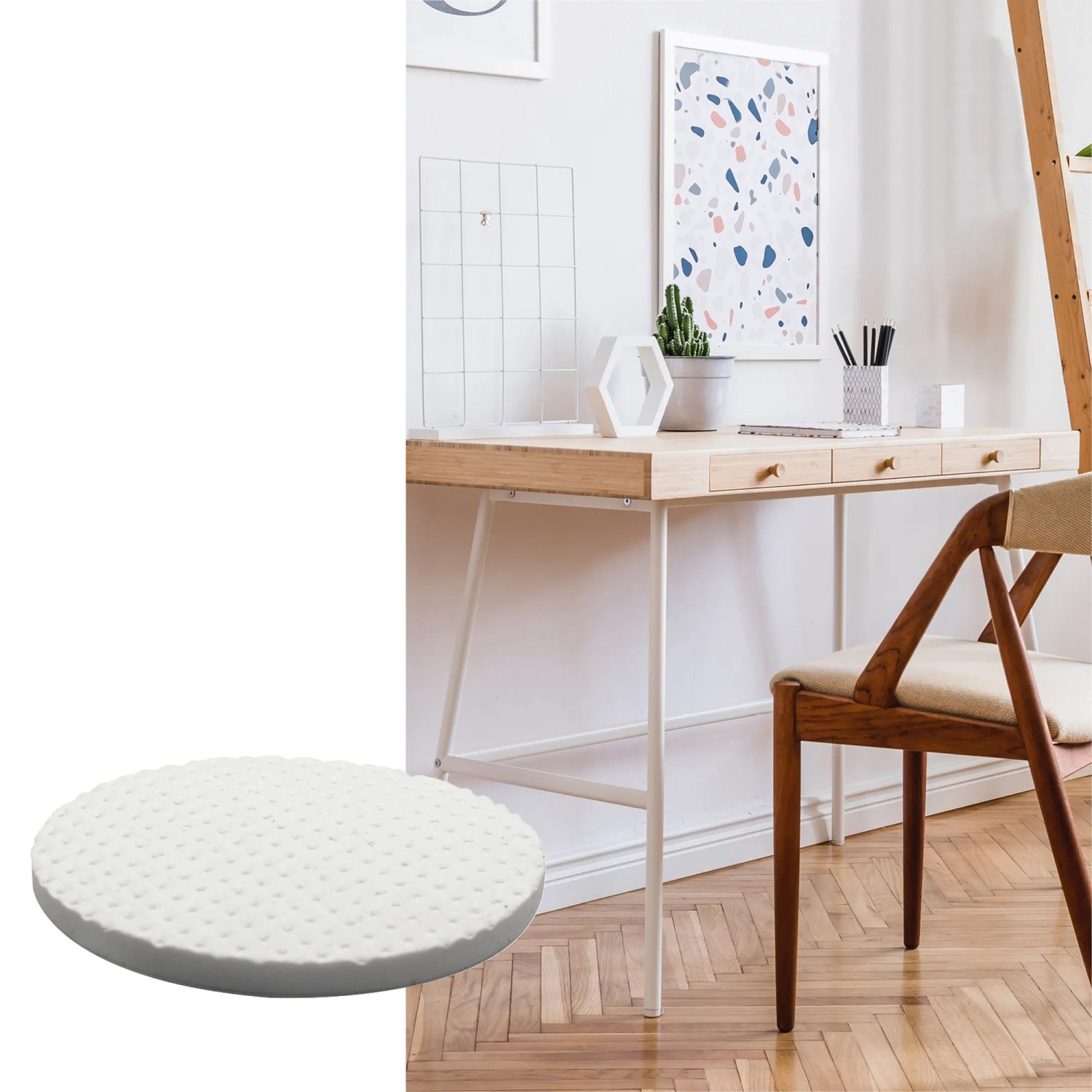 Wagner Softpads-Set, 4 weiße Möbelgleiter Ø 50 mm, für Oberflächenschutz.