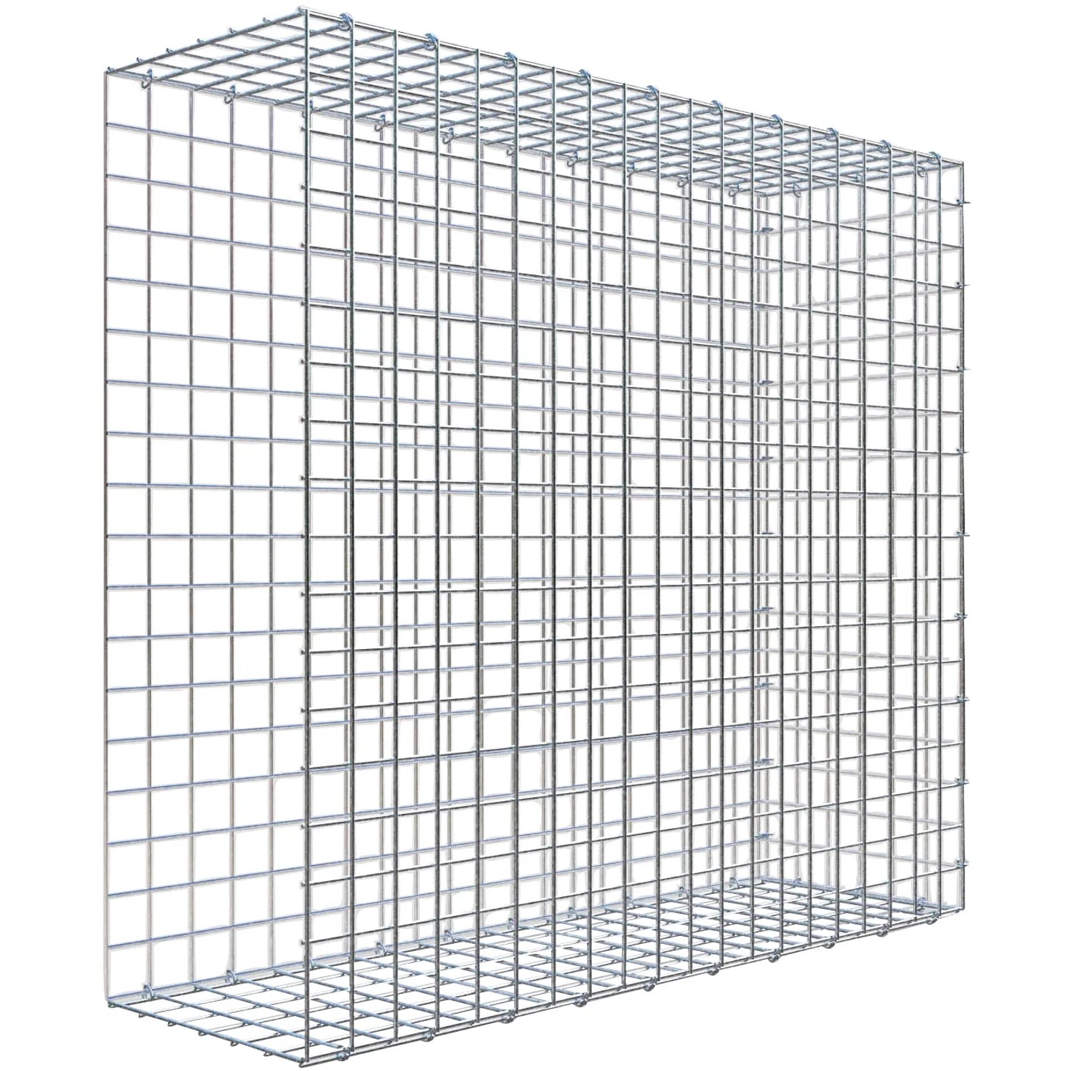 Gabiona C-Ring-Gabione-Anbaukorb Typ 2 90 x 100 x 30 cm Maschenw 5 x 5 cm