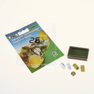 JBL Aquarium Thermometer DigiScan Alarm mit Zubehör zur Temperaturmessung.