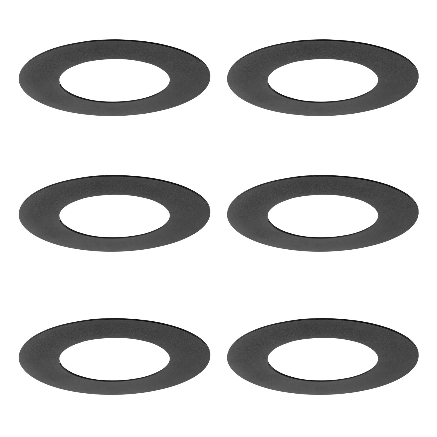 QAZQA 6er Set Schwarze Abstandshalter für Einbaustrahler 7,5 13 cm Spacer