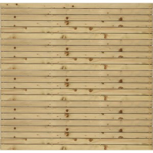 T&J Rhön Steckzaunelement, 180x180 cm, KDI-Holz, Sichtschutzzaun mit horizontalen Leisten.