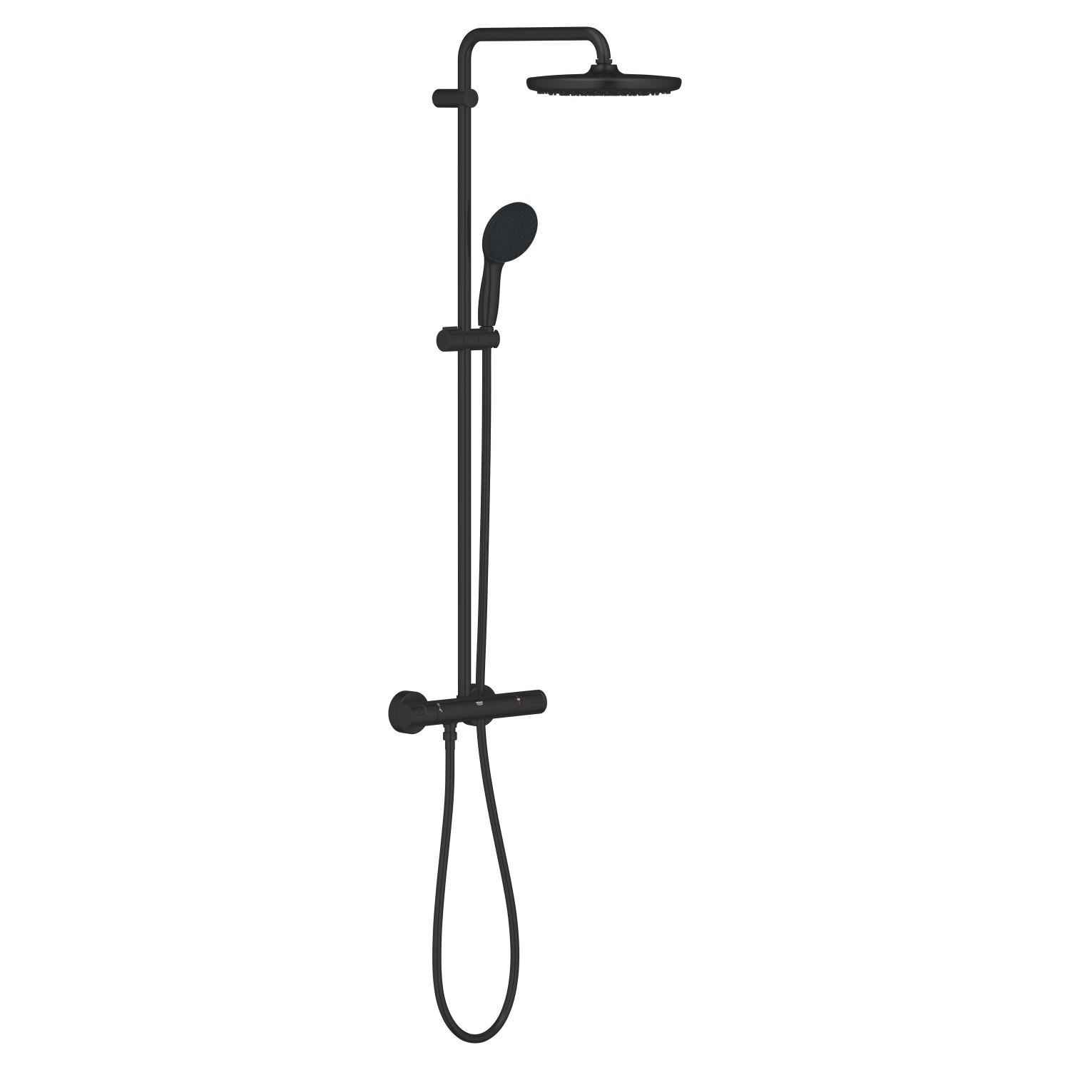 Thumbnail - Grohe Duschsystem Vitalio Start 250 Schwarz matt Rund mit Thermostat