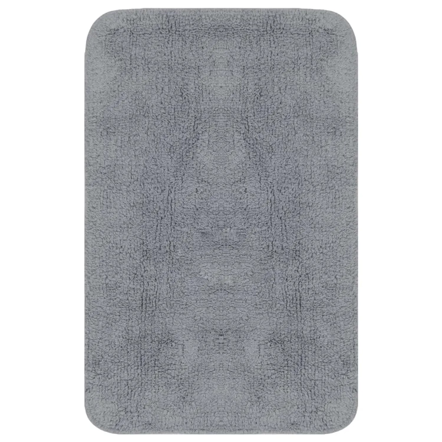 Graue vidaXL Badematte, Stoff, als Teil eines 2-teiligen Sets für Badezimmer.