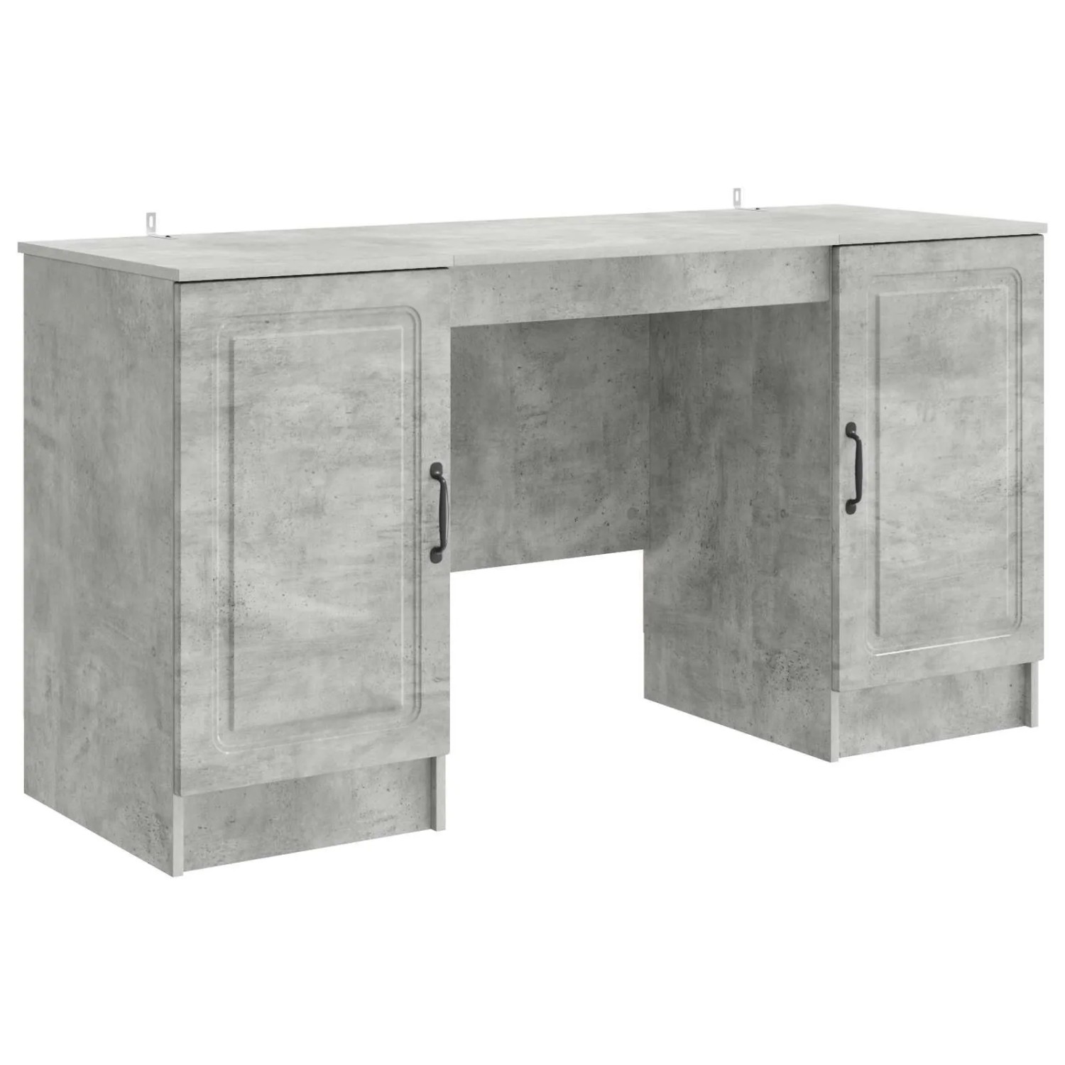 vidaXL Schreibtisch mit Tür Betongrau 142,5 x 50 x 75 cm Holzwerkstoff 3414642