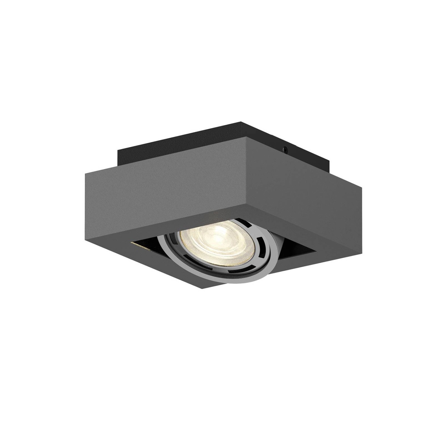 Arcchio Deckenlampe Ronka 9624447 Modern in Schwarz aus Aluminium 1-flammig GU10 Wohnzimmerleuchte