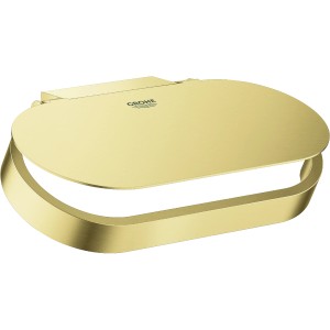 Grohe WC-Papierhalter Selection, Cool Sunrise gebürstet, mit Deckel.
