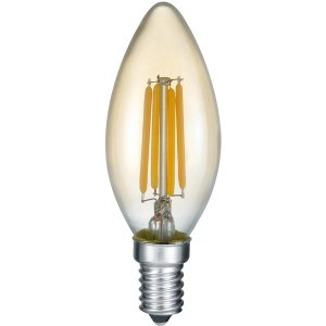 Trio E14 LED-Leuchtmittel in Kerzenform, 4W, warmweißes Licht für Wohn- und Essbereich.