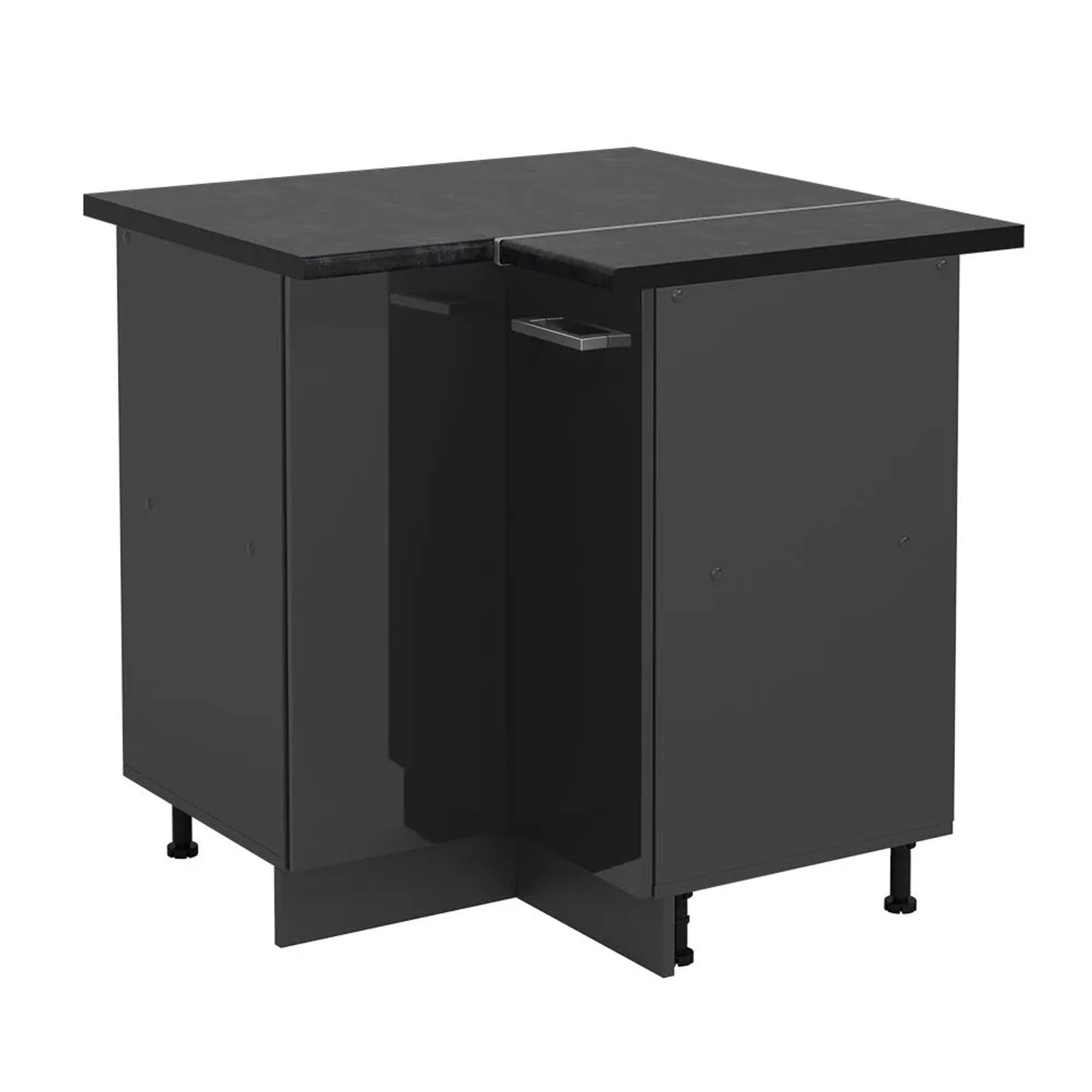 Vicco Eckunterschrank R-Line Anthrazit Hochglanz 76 x 82 AP Anthrazit Art Nr 53605