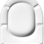 Weißer baliv WC-Sitz Sunderland aus Duroplast mit Absenkautomatik, D-Form.