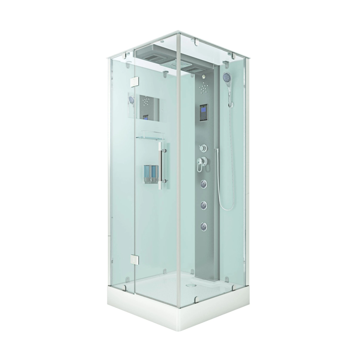 AquaVapore Duschkabine Komplettdusche D38-00L0-EC Fertigdusche Dusche 80x80 cm
