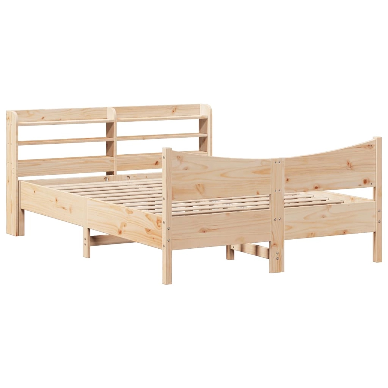 vidaXL Massivholzbett mit Kopfteil 150x200 cm Kiefer 3307041