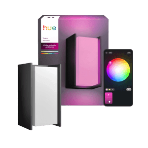 Philips Hue Turaco Wandleuchte, smarte Außenleuchte mit Farbwechsel und App-Steuerung.