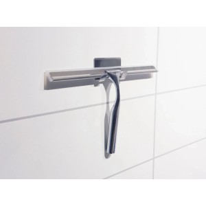 Euroshowers Duschabzieher Edelstahl 25 cm Selbstklebend ohne Bohren