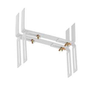 BigDean 2 Stück Blumenkastenhalter Weiß Standard H Form Kasten Halter Balkonkastenhalter