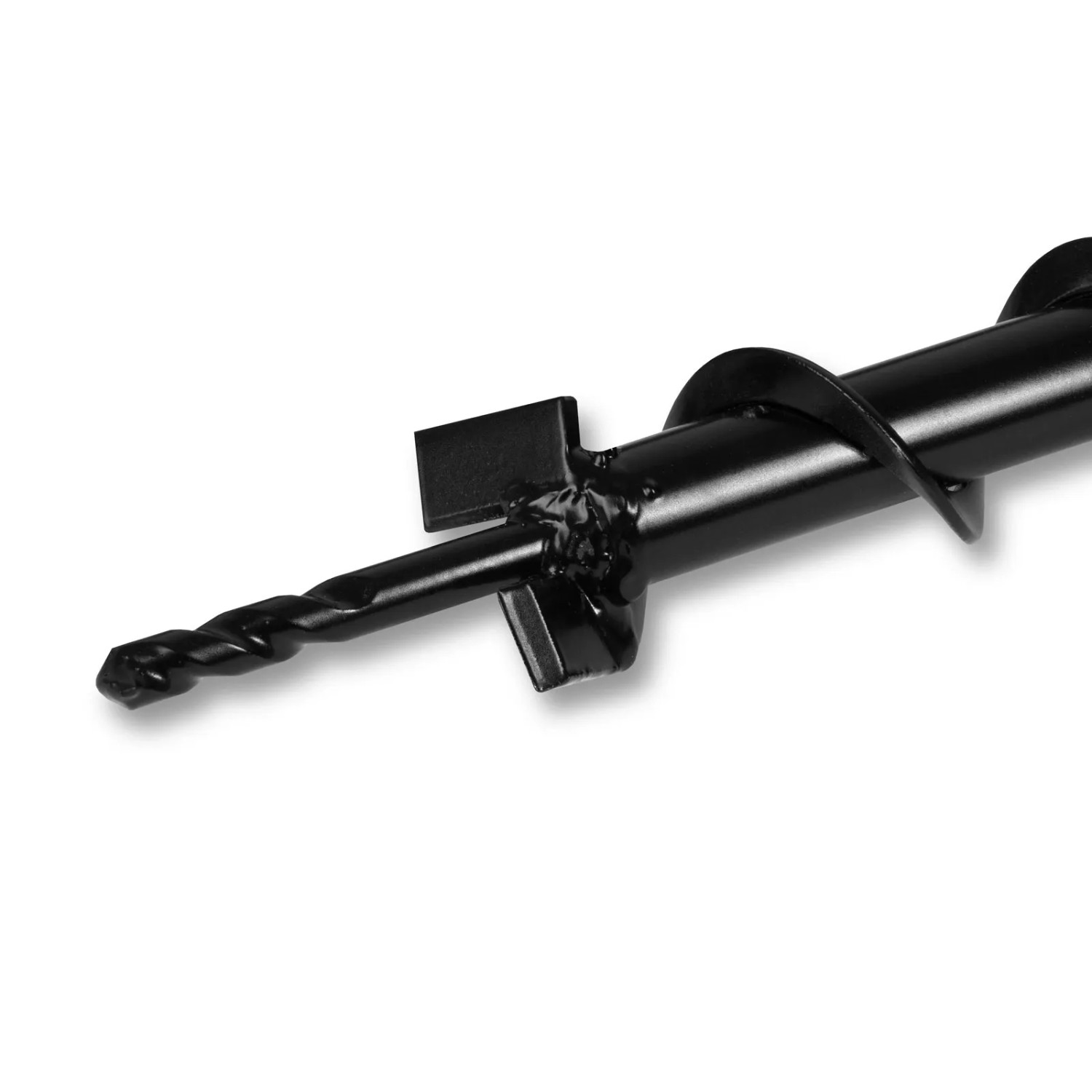 EBERTH Erdbohrer 40mm, Gartenbohrer aus Stahl, Detailaufnahme der Bohrspitze.