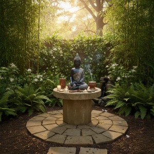 Relaxdays Buddha Figur Polyresin Anthrazit Wetterfest Frostsicher 45 cm x 29 cm x 18 cm
