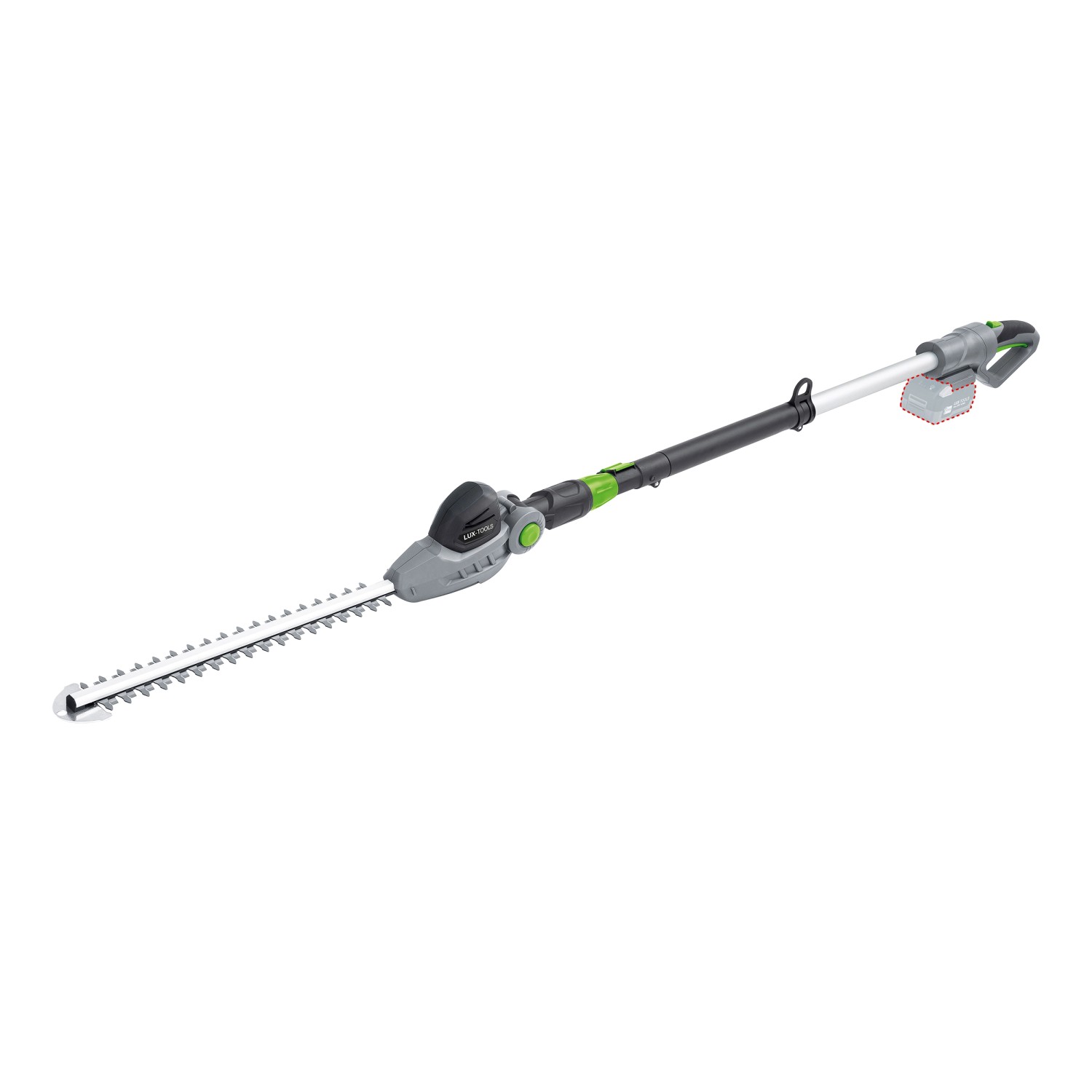 LUX Akku-Teleskop-Heckenschere & Astsäge A-HS-20/41T, ausziehbar bis 260cm, für hohe Hecken und Bäume.