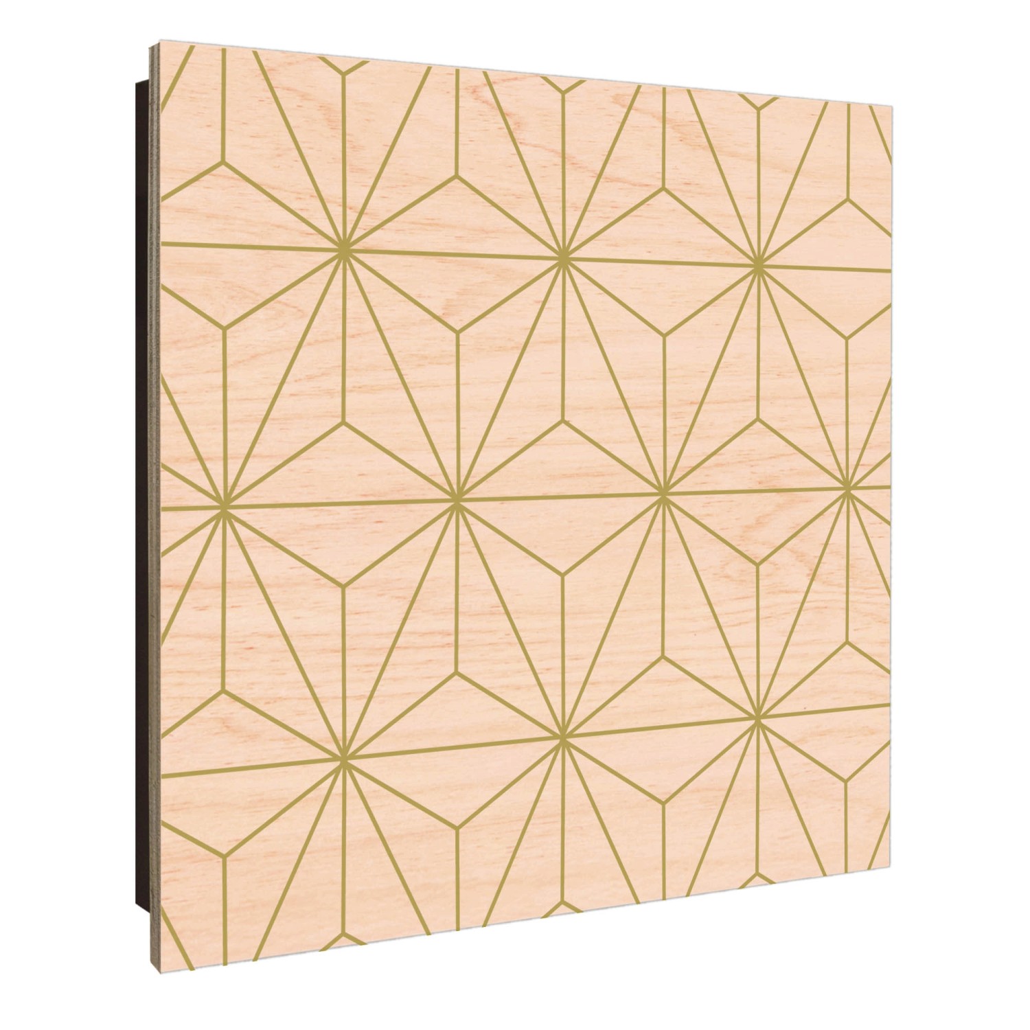 Banjado Schlüsselkasten aus Holz, 30x30cm, mit geometrischem Muster und 50 Haken.