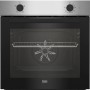 Beko Backofen BBIE110N2X aus der pino Küchenzeile, Front schwarz, Bedienelemente silberfarben.