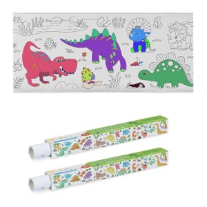 Relaxdays Ausmaltischdecke 2er Set Papier Weiß Selbstklebend 3 m