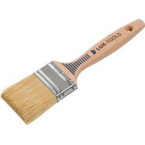 LUX Flachpinsel Dispersion, 60 mm breit, mit Holzgriff und Kunstborsten.