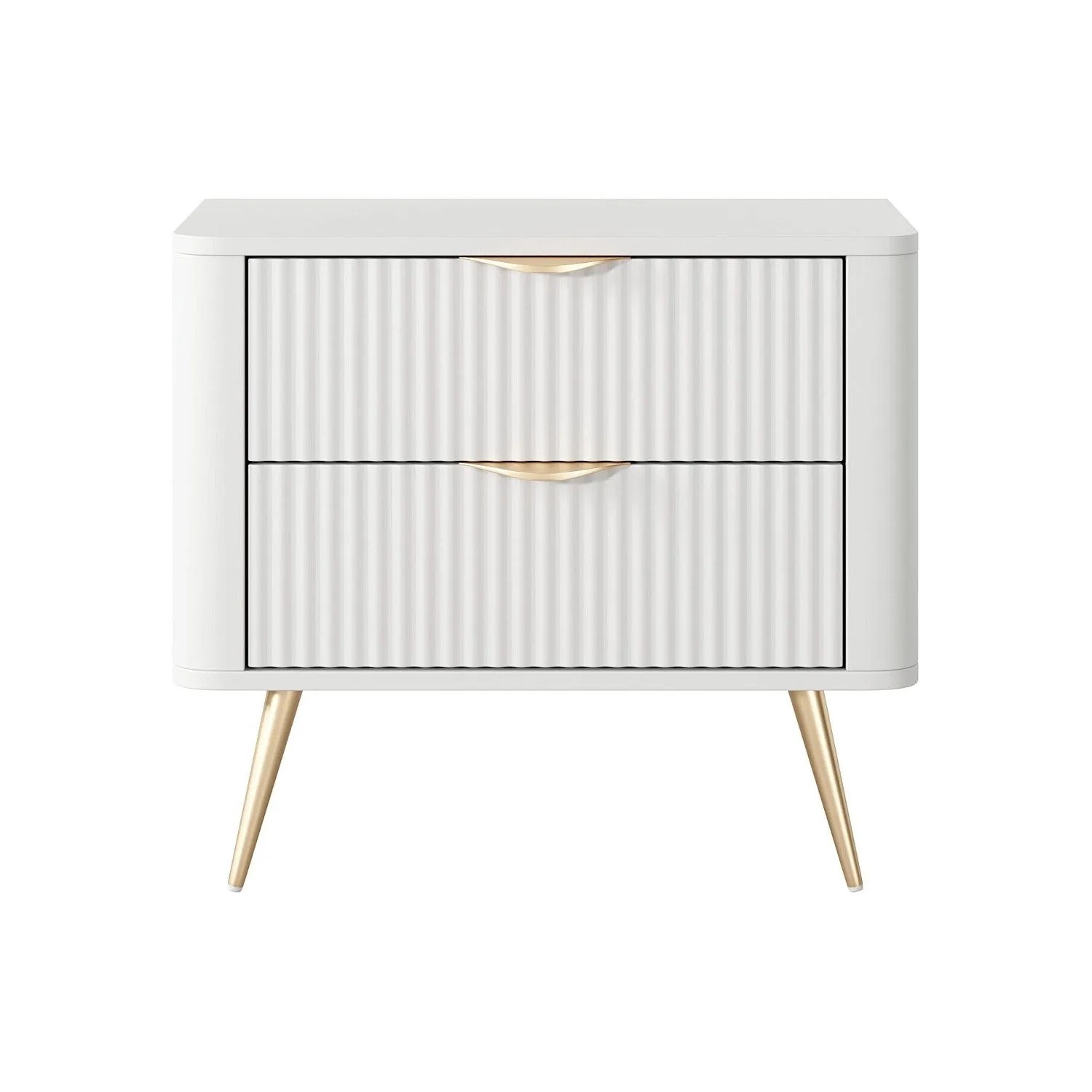 Vente-unique Nachttisch Elonaria Weiß 63.2 cm
