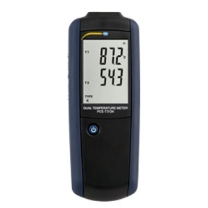 Digitalthermometer PCE Instruments T312N zur Temperaturmessung. Messwerkzeug mit LCD-Display und blauer Umrandung.