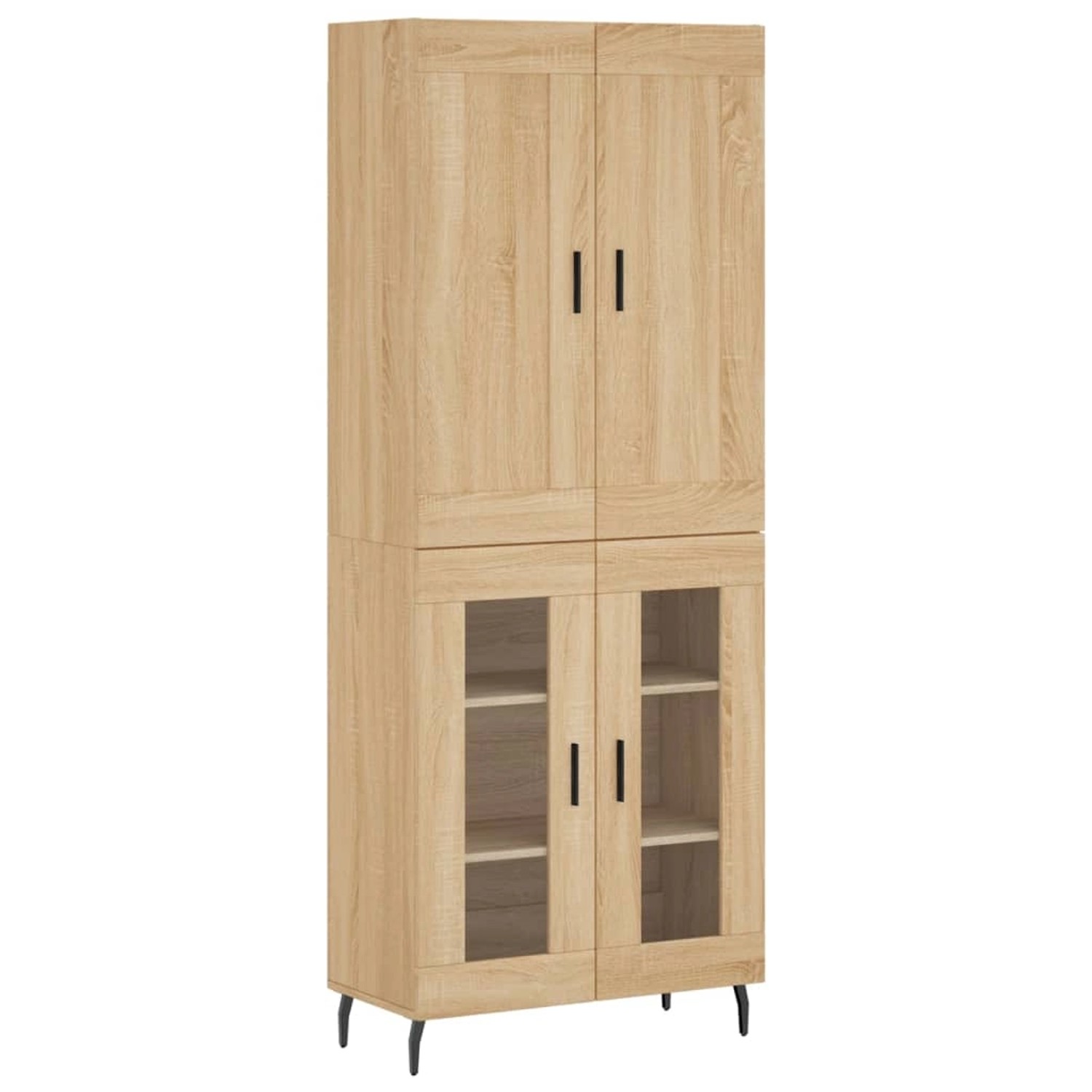 vidaXL Highboard Sonoma-Eiche 69,5x34x180 cm Holzwerkstoff 3199636