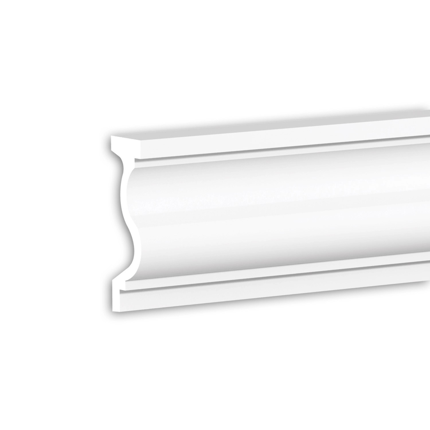 PROFHOME 484006 Gewände Fassadenprofil Stuckleiste Fassaden Element 2 m 200 cm x 6 cm x 20,2 cm Weiß
