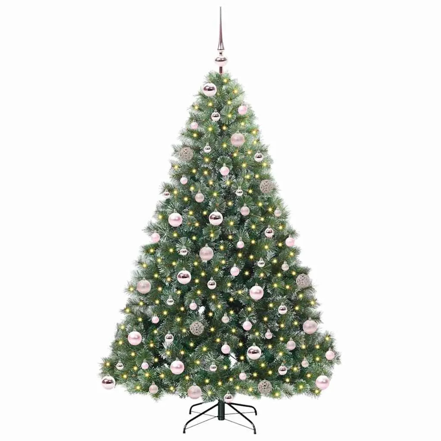 vidaXL Künstlicher Weihnachtsbaum mit 300 LEDs Grün 180 cm PE und PVC 3397850