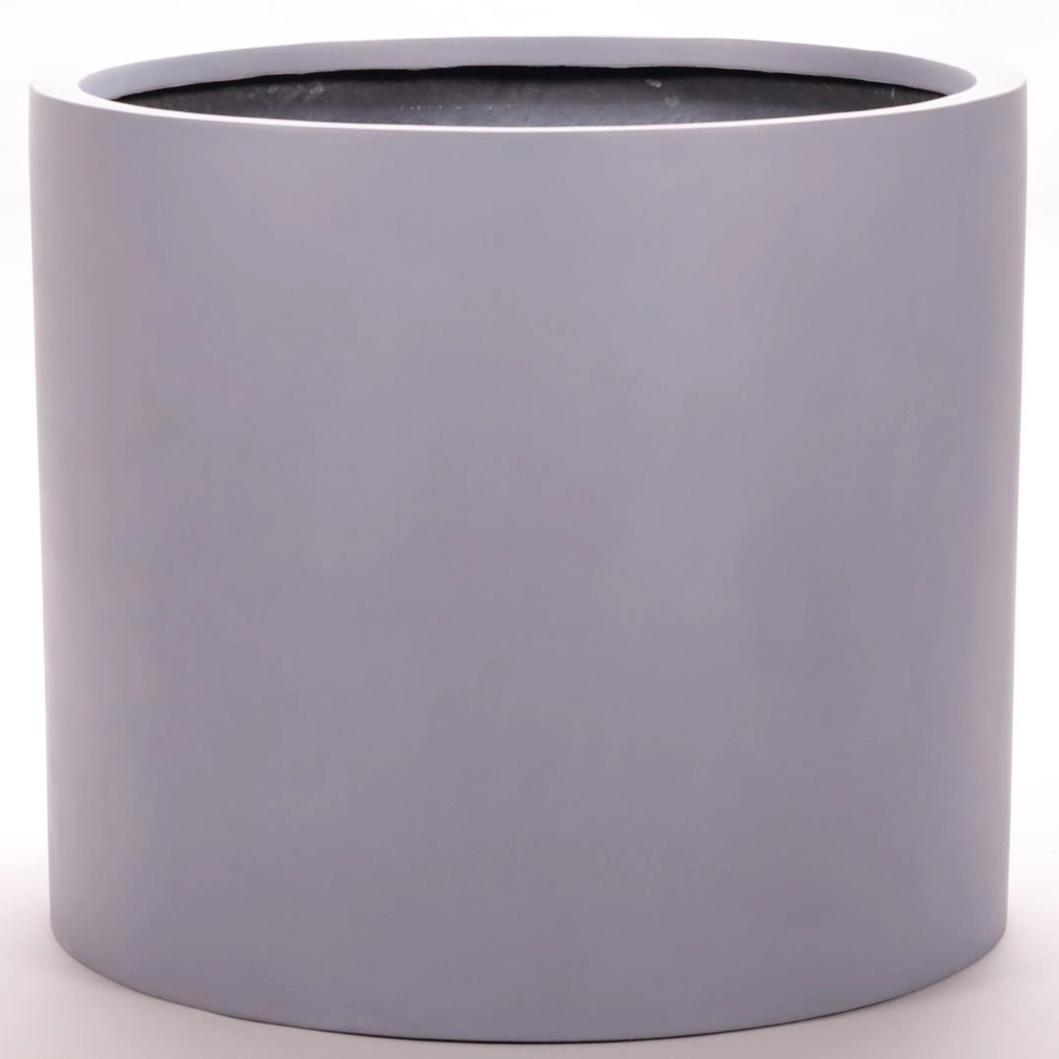 Elegant Einrichten Pflanzkübel Fiberglas Zylindrisch D80xH70cm Grau günstig online kaufen