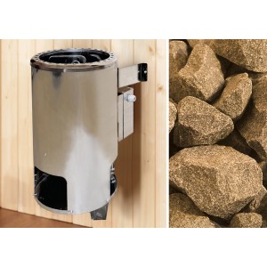 Weka Saunaofen 3,6 kW mit Saunasteinen für Element-Ecksauna Kiruna